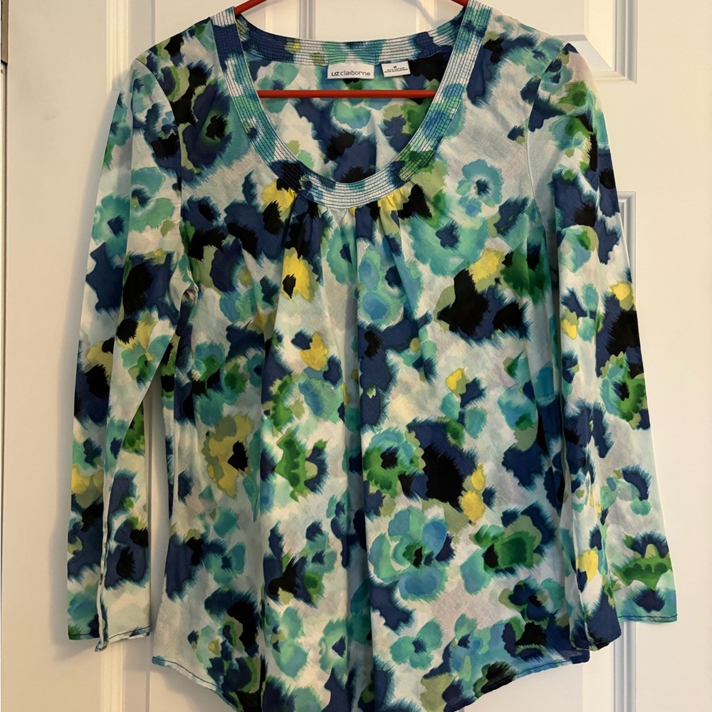 Liz Claiborne Floral Long Sleeve Top